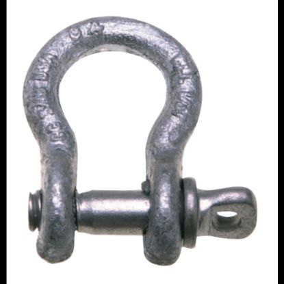 Picture of 419 5/8in 3-1/4T Galvanized Zinc Carbon Anchor Shackle With Screw Pin