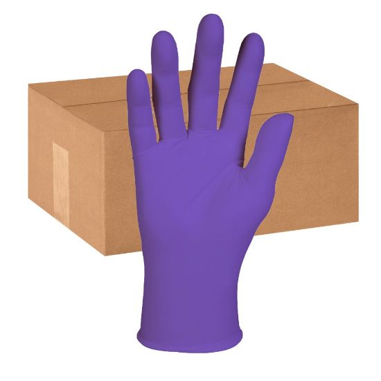 Picture of KIMTECH Powder-Free Nitrile Exam Gloves, X-Small, Purple, 100 Per Box, Case Of 10 Boxes