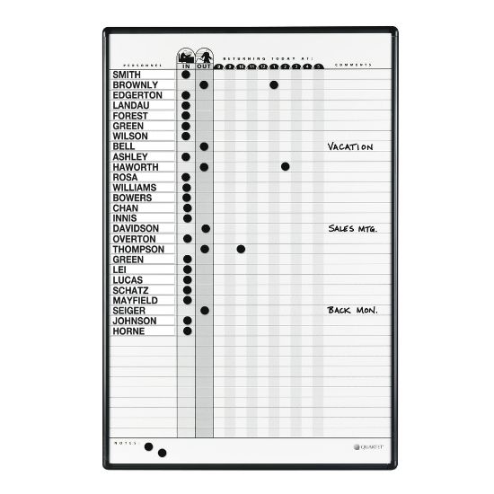 Picture of Quartet Classic DuraMax Magnetic Dry-Erase In/Out Board, 24in x 36in, Aluminum Frame With Black Finish