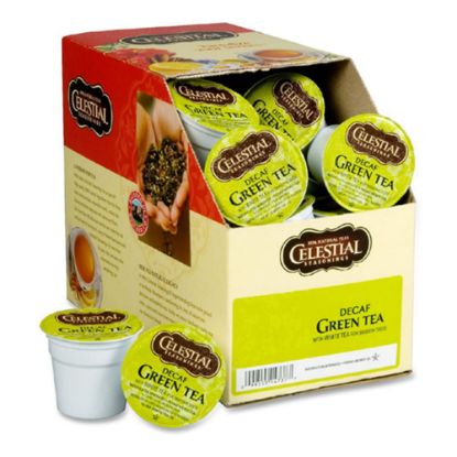 Picture of Celestial Seasonings Single-Serve K-Cup Pods, Decaffeinated, Green Tea, Box Of 24