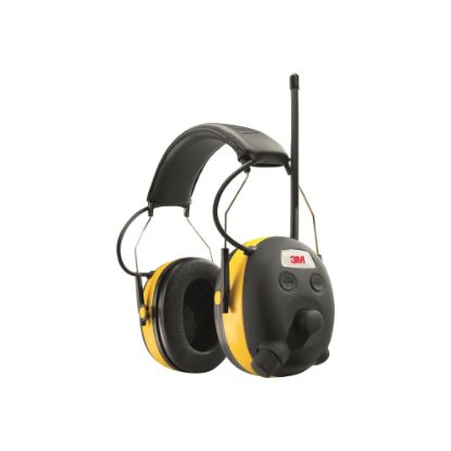 Picture of 3M WorkTunes Connect Wireless Hearing Protector - Headset with radio - full size - Bluetooth - wireless - black, yellow