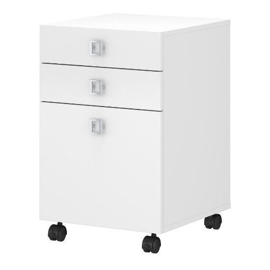 Picture of Bush Business Furniture Echo 19-4/7inD Vertical 3-Drawer Mobile File Cabinet, Pure White, Delivery