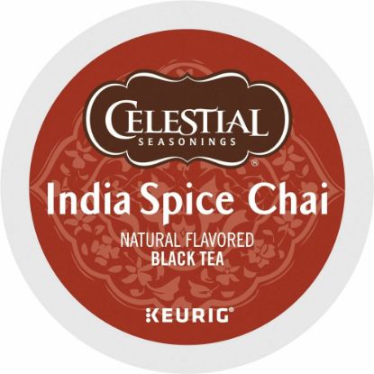 Picture of Celestial Seasonings Single-Serve K-Cup Pods, Original India Spice Chai Tea, Box Of 24