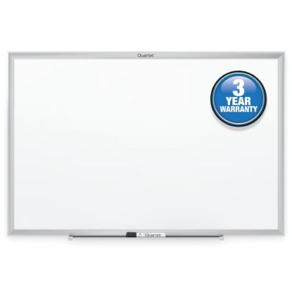 Picture of Quartet Classic Total Erase Non-Magnetic Melamine Dry-Erase Whiteboard, 36in x 24in, Aluminum Frame With Silver Finish