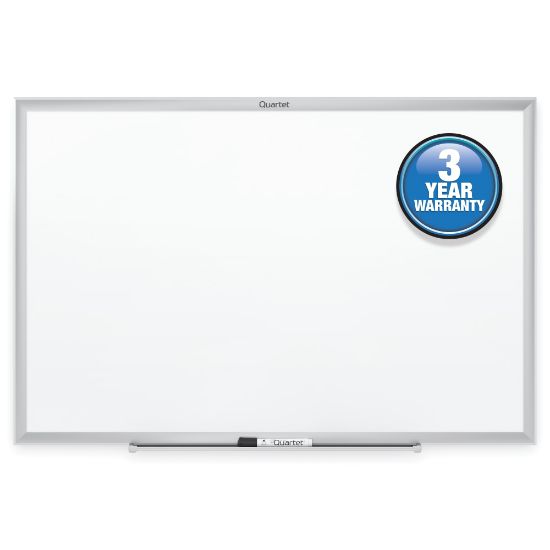 Picture of Quartet Classic Total Erase Non-Magnetic Melamine Dry-Erase Whiteboard, 36in x 24in, Aluminum Frame With Silver Finish