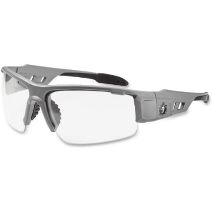 Picture of Ergodyne Skullerz Safety Glasses, Dagr, Matte Gray Frame, Clear Lens