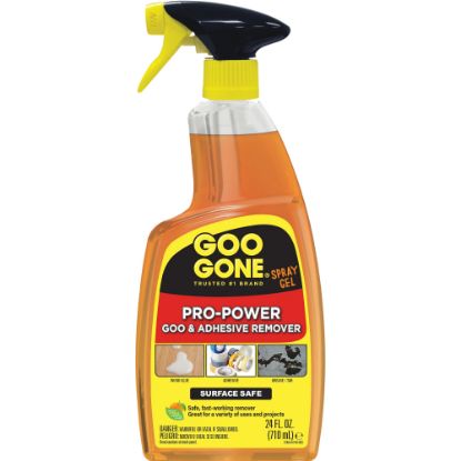 Picture of Goo Gone Spray Gel - 24 fl oz - For Tar, Glue, Caulk, Sealant, Tree Sap, Wet Paint, Asphalt, Ink, Marker Soot, Grease, Oil - Orange 1 Each