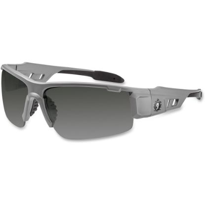 Picture of Ergodyne Skullerz Safety Glasses, Dagr, Matte Gray Frame, Smoke Lens