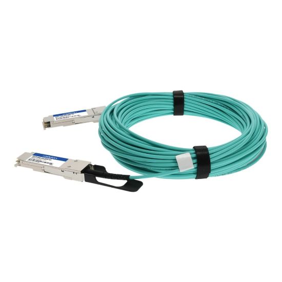 Picture of AddOn 20m Industry Standard QSFP+ AOC - Network cable - QSFP+ to QSFP+ - 20 m - fiber optic - active