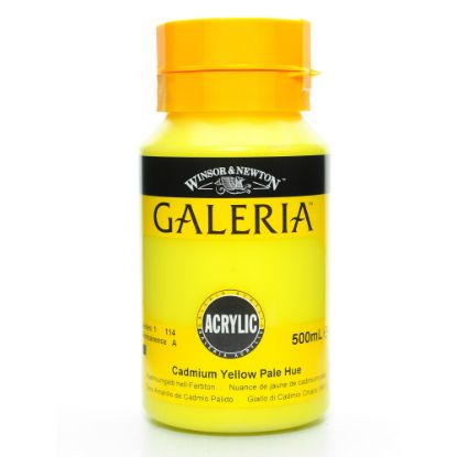 Picture of Winsor & Newton Galeria Flow Formula Acrylic Colors, 500 mL, Cadmium Yellow Pale Hue, 114