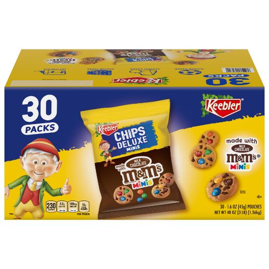 Picture of Keebler M&M Cookie Packs, 1.6 Oz, Box Of 30