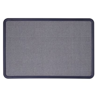 Picture of Quartet Contour Fabric Bulletin Board, 48in x 36in, Plastic Frame With Light Blue/Navy Finish