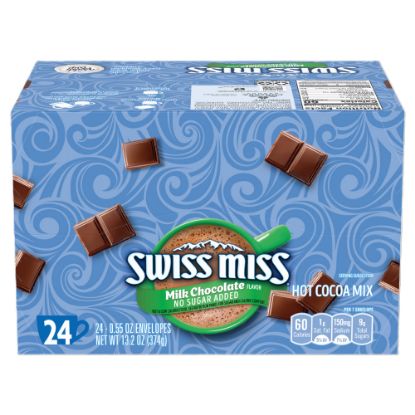 Picture of Swiss Miss Hot Cocoa, No Sugar Added, 0.55 Oz., Box Of 24