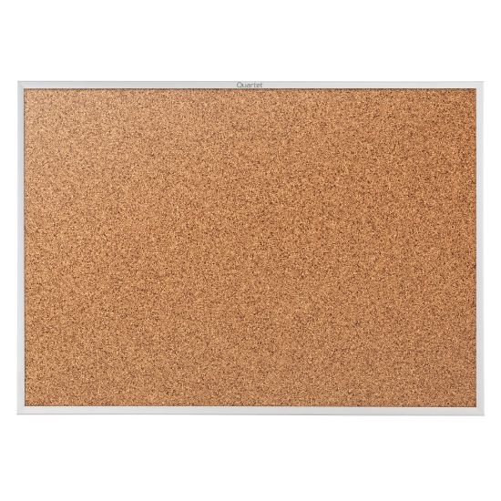 Picture of Quartet Classic Cork Bulletin Board, 18in x 24in, Aluminum Frame With Silver Finish