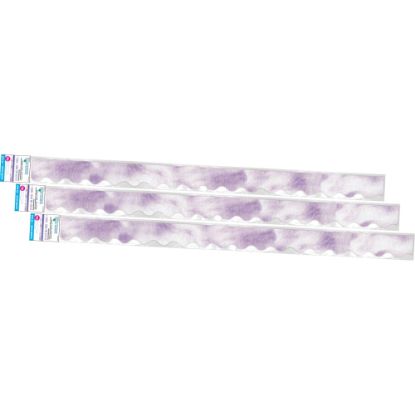 Picture of Barker Creek Double-Sided Scalloped-Edge Border Strips, 2-1/4in x 36in, Purple Tie-Dye, Pack Of 39 Strips