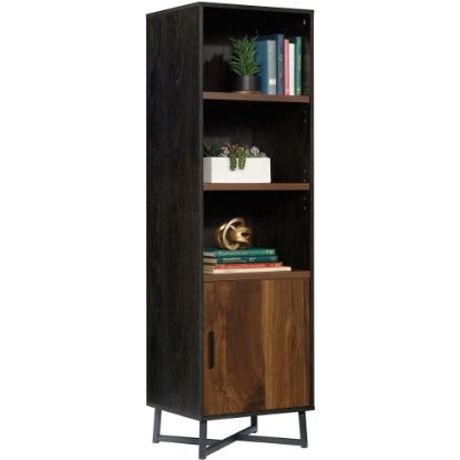 Picture of Sauder Canton Lane 60inH Bookcase With Door, Brew Oak/Grand Walnut