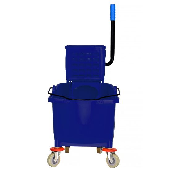 Picture of Alpine PVC Mop Bucket With Side Wringer, 36 Qt, 35inH x 15inW x 25inD, Blue