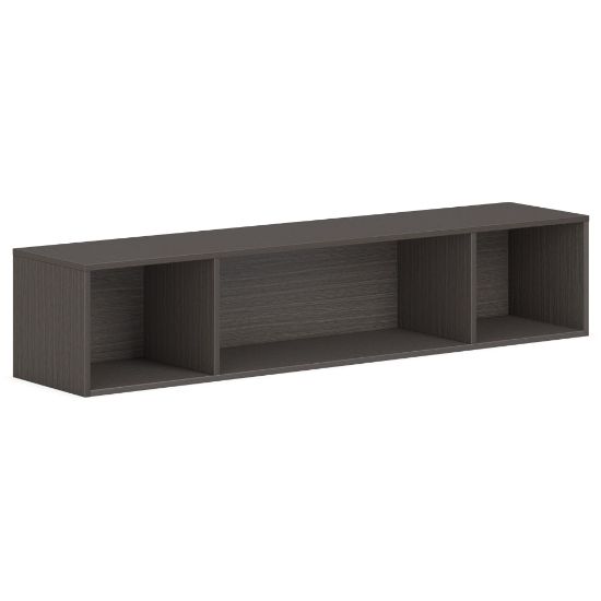 Picture of HON Mod Wall Mounted Storage | Open | 66inW | Slate Teak Finish - 66in x 14in39.8in - Finish: Slate Teak