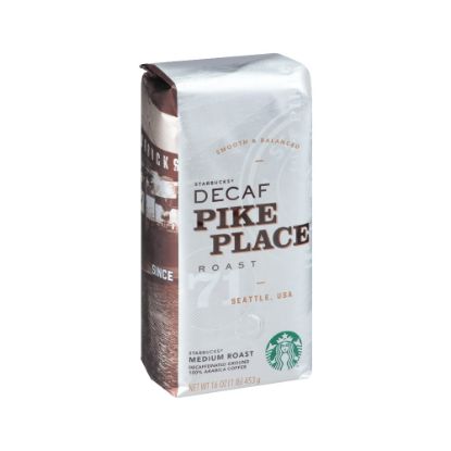 Picture of Starbucks Pike Place Ground Coffee, Decaffeinated, Medium Roast, 1 Lb Per Bag