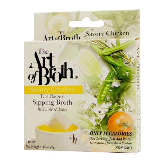 Picture of The Art of Broth Chicken Flavored Sipping Broth, 2 Bags Per Box, Case Of 10 Boxes