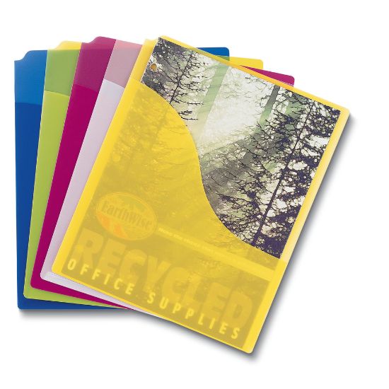 Picture of Pendaflex Poly Wave Pocket Folders, Letter Size, Assorted Colors, Pack Of 5 Folders