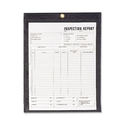 Picture of C-Line Stitched Shop Ticket Holders With Black Backing, 8 1/2in x 11in, Box Of 25