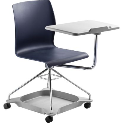 Picture of National Public Seating CoGo Series 25inW Student Desk And Mobile Tablet Arm Chair, Blue