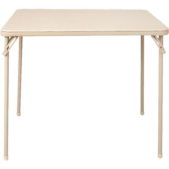 Picture of COSCO Bridgeport Essentials Square Folding Table, 29-3/8inH x 33-13/16inW x 33-13/16inD, Antique Linen