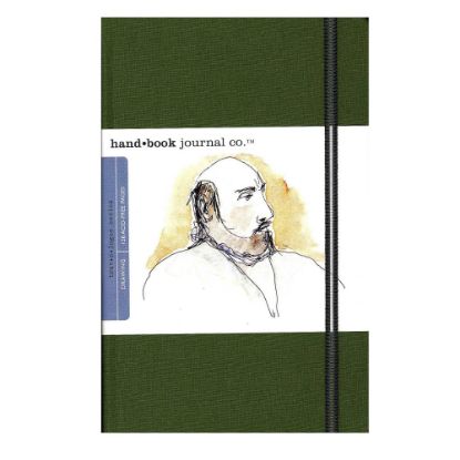 Picture of Hand Book Journal Co. Travelogue Drawing Journals, Landscape, 5 1/2in x 8 1/4in, 128 Pages, Cadmium Green, Pack Of 2