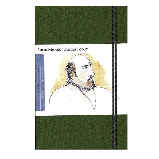 Picture of Hand Book Journal Co. Travelogue Drawing Journals, Landscape, 5 1/2in x 8 1/4in, 128 Pages, Cadmium Green, Pack Of 2