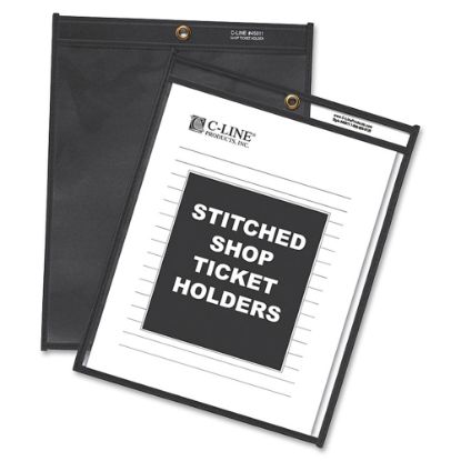 Picture of C-Line Stitched Shop Ticket Holders With Black Backing, 9in x 12in, Box Of 25