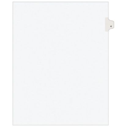 Picture of Avery Individual Legal Exhibit Dividers, Avery Style, #4, Side Tab, Letter Size, Pack Of 25