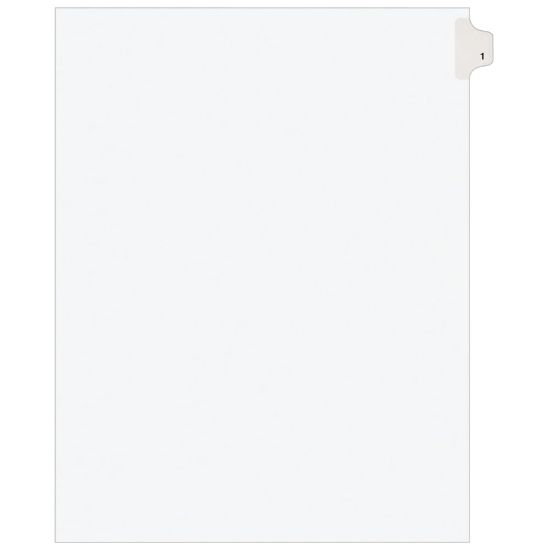 Picture of Avery Individual Legal Exhibit Dividers, Avery Style, #1, Side Tab, Letter Size, Pack Of 25