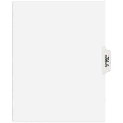 Picture of Avery Individual Legal Dividers Avery Style, Letter Size, Table Of Contents, White Dividers/White Tabs, Pack Of 25