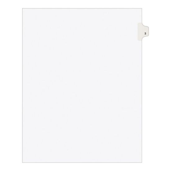 Picture of Avery Individual Legal Exhibit Dividers, Avery Style, #3, Side Tab, Letter Size, Pack Of 25