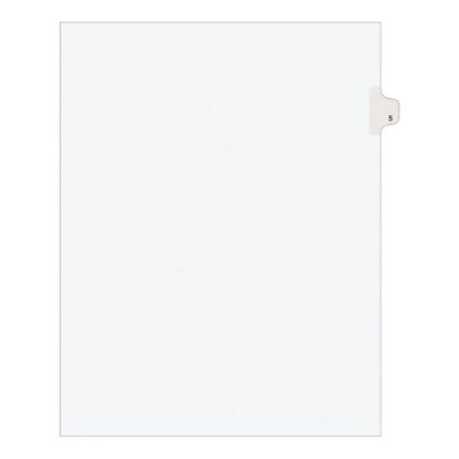 Picture of Avery Individual Legal Exhibit Dividers, Avery Style, #5, Side Tab, Letter Size, Pack Of 25