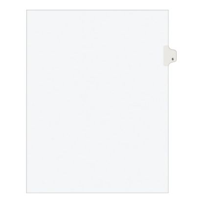 Picture of Avery Individual Legal Dividers Avery Style, Letter Size, Side Tab #6, Pack Of 25