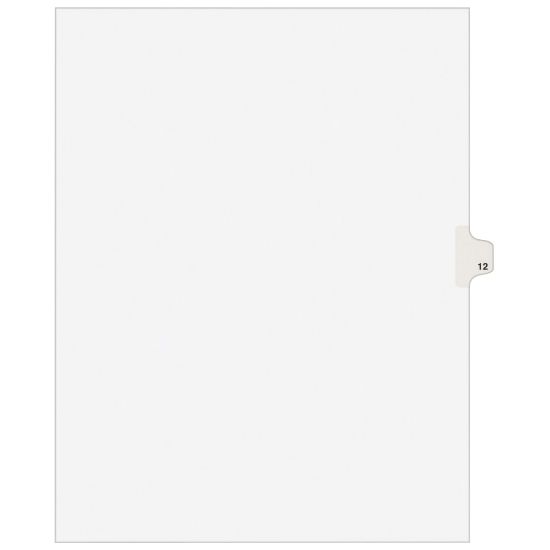 Picture of Avery Individual Legal Dividers Avery Style, Letter Size, Side Tab #12, Pack Of 25