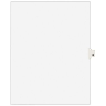 Picture of Avery Individual Legal Dividers Avery Style, Letter Size, Side Tab #13, White Dividers/White Tabs, Pack Of 25