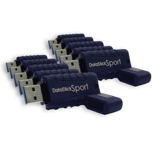 Picture of Centon DataStick Pro USB 3.0 Flash Drives, 64GB, Sport Blue, Pack Of 10 Flash Drives, S1-U3W2-64G-10B