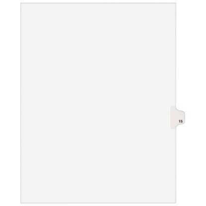 Picture of Avery Individual Legal Dividers Avery Style, Letter Size, Side Tab #15, White Dividers/White Tabs, Pack Of 25