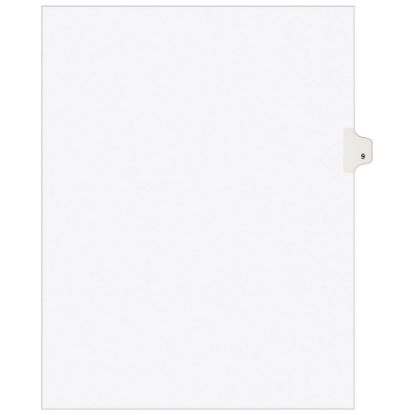 Picture of Avery Individual Legal Dividers Avery Style, Letter Size, Side Tab #9, Pack Of 25