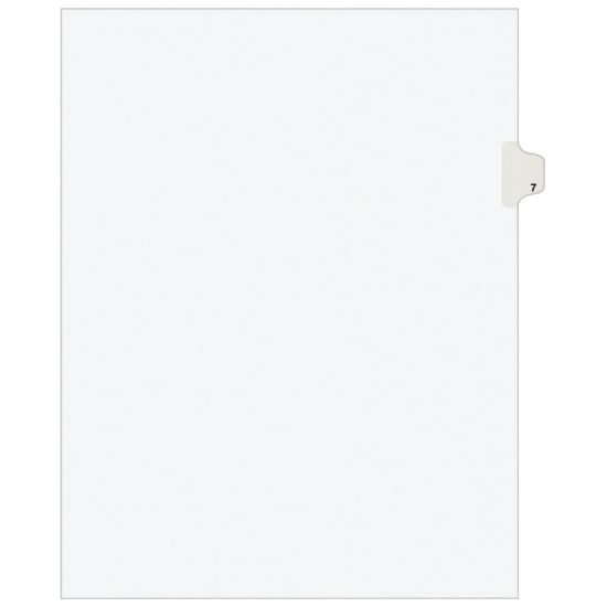 Picture of Avery Individual Legal Dividers Avery Style, Letter Size, Side Tab #7, Pack Of 25