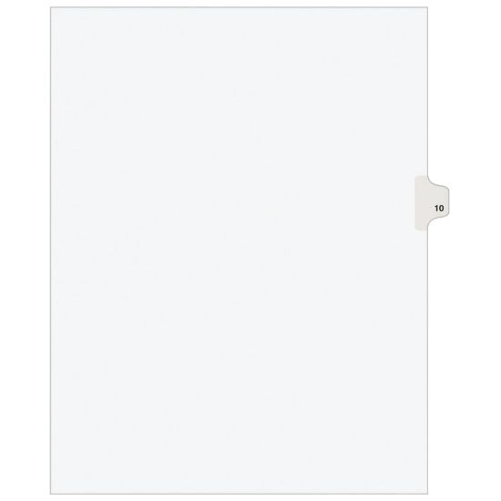 Picture of Avery Individual Legal Dividers Avery Style, Letter Size, Side Tab #10, Pack Of 25