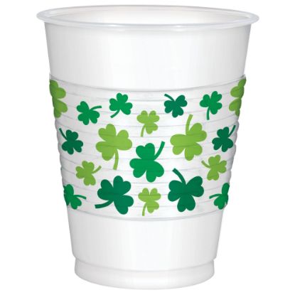 Picture of Amscan 420142 St. Patricks Day Plastic Cups, 16 Oz, Green, 25 Cups Per Pack, Set Of 3 Packs