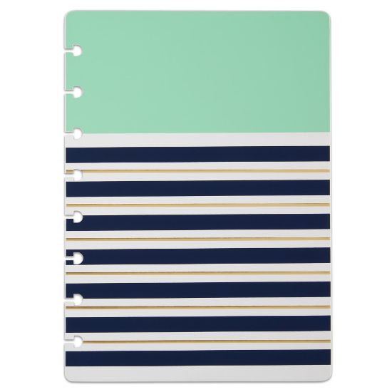 Picture of TUL Discbound Notebook Covers, Junior Size, Mint Stripes, Pack of 2 Covers