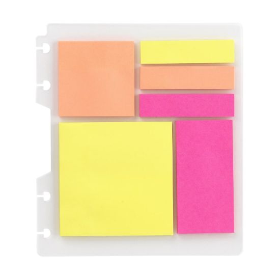 Picture of TUL Discbound Bright Sticky Note Pads, Assorted Colors, 25 Sheets Per Pad, 1 Dashboard of 6 Assorted Pads