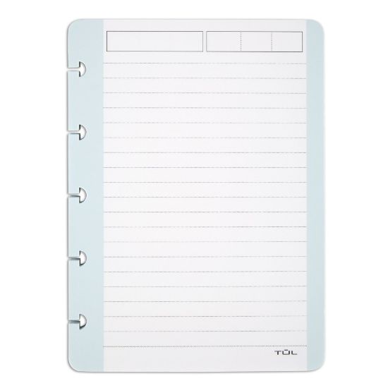 Picture of TUL Discbound Notebook Task Pad, 4in x 5-1/2in, 50 Sheets, Teal/White