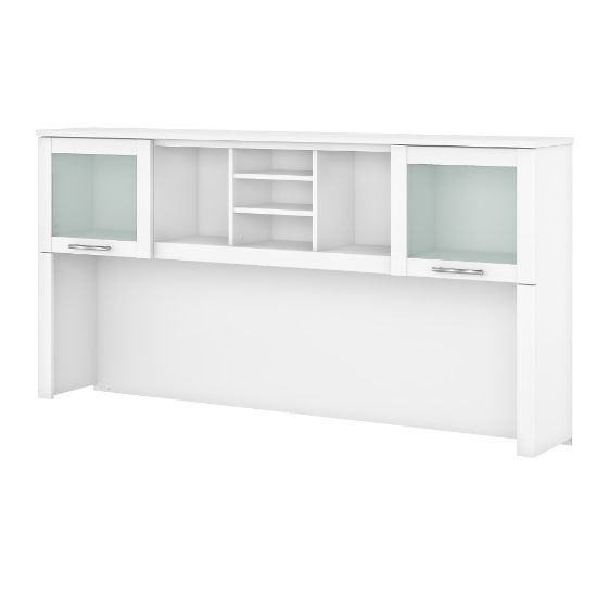 Picture of Bush Furniture Hutch For L-Shaped Desk, 72inW, White, Standard Delivery