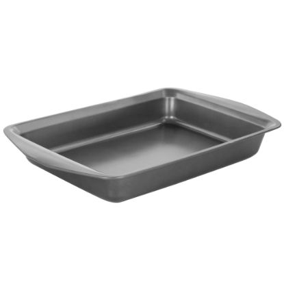 Picture of Gibson Baker's Friend Non-Stick Steel Roasting Pan, 16-3/4in, Gray